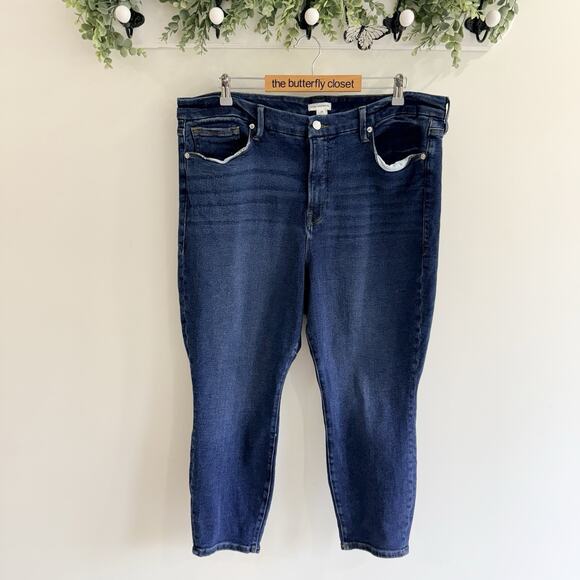 Good American Denim - Good American Women’s Good Legs Skinny Jeans Dark Wash Size 22 G4890